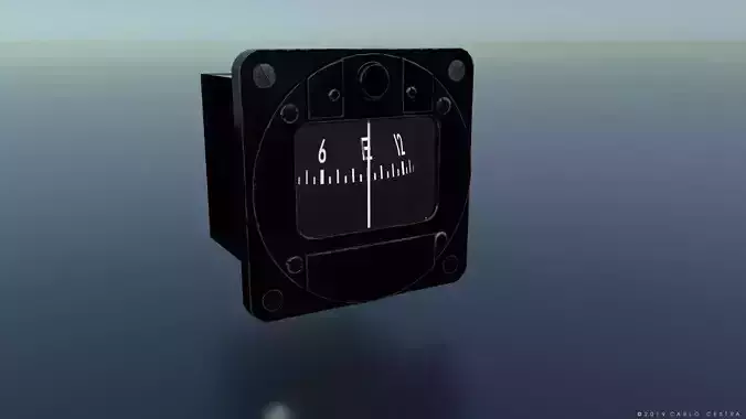 US MAGNETIC COMPASS Low-poly 3D model