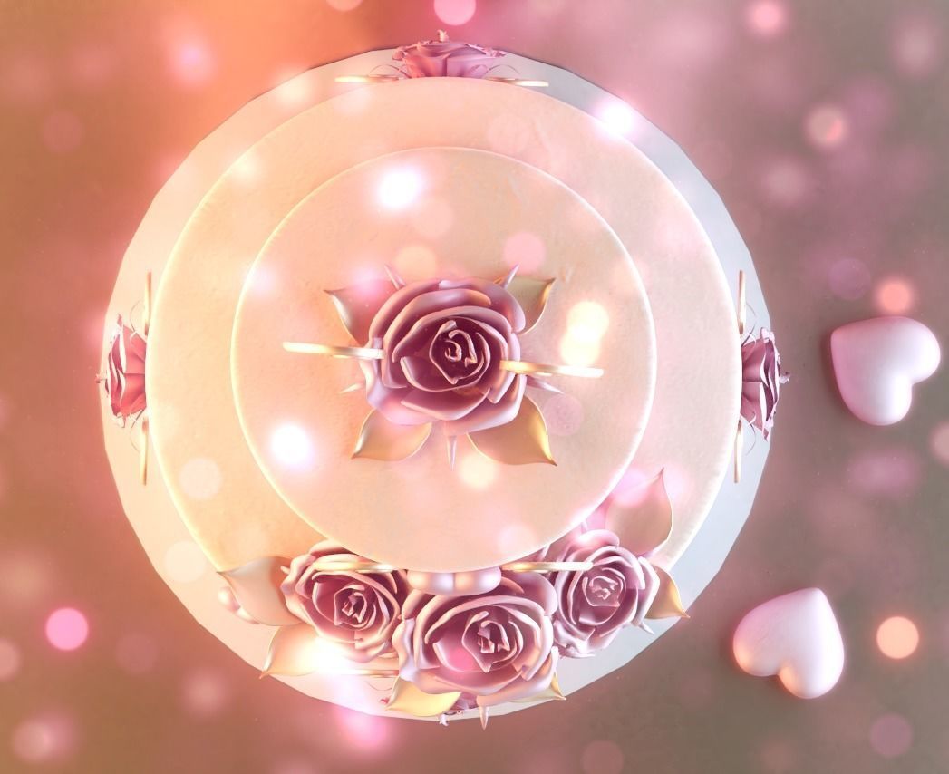 Valentine Cake  3D model_2