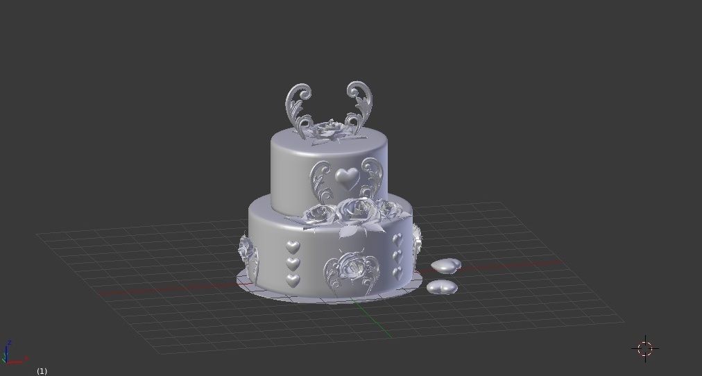 Valentine Cake  3D model_8