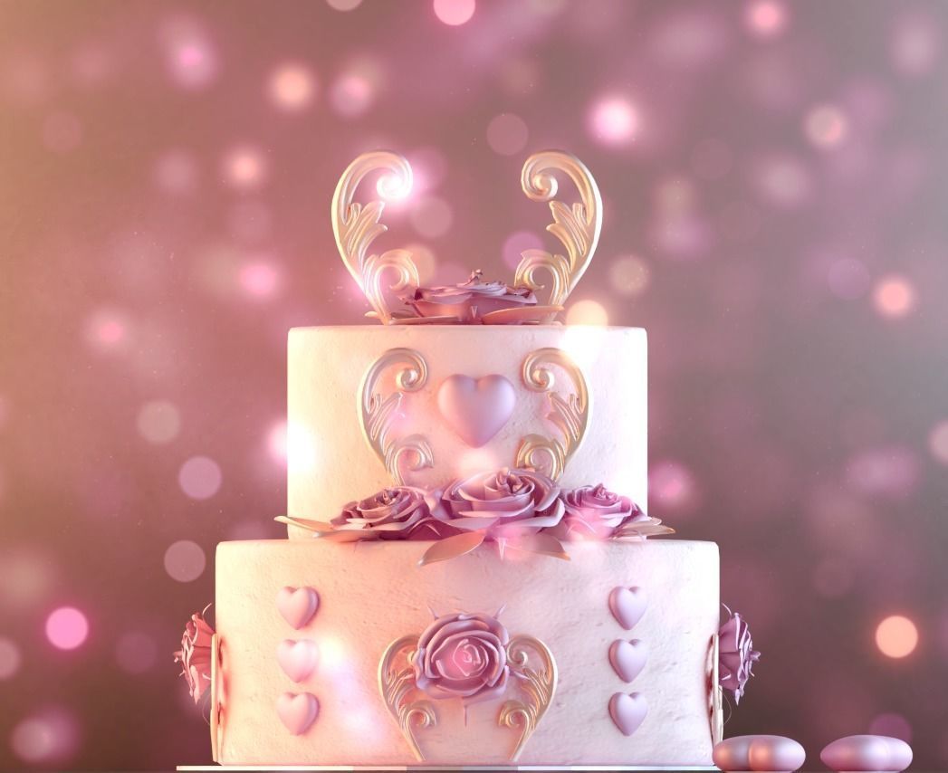 Valentine Cake  3D model_1