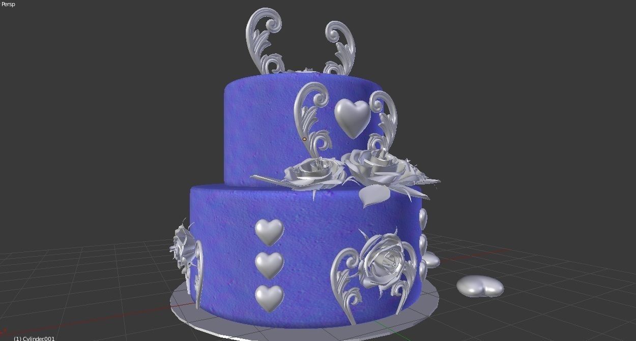 Valentine Cake  3D model_7