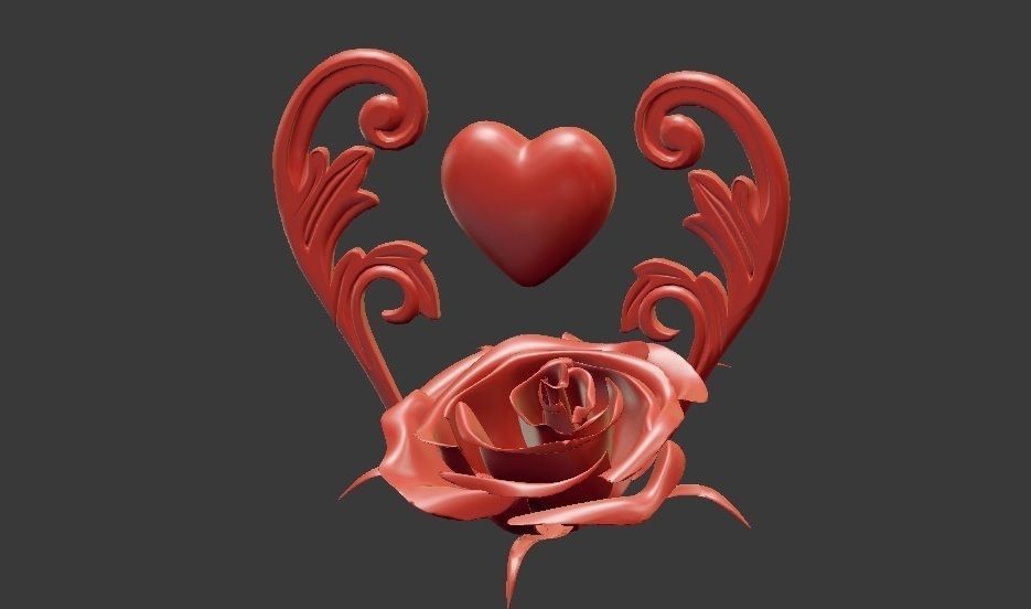 Valentine Cake  3D model_9