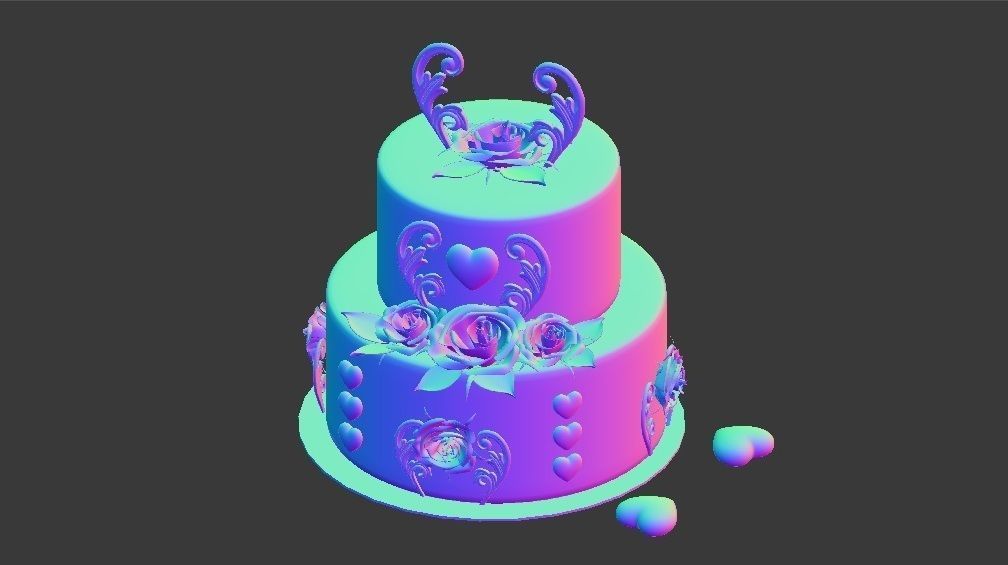 Valentine Cake  3D model_6