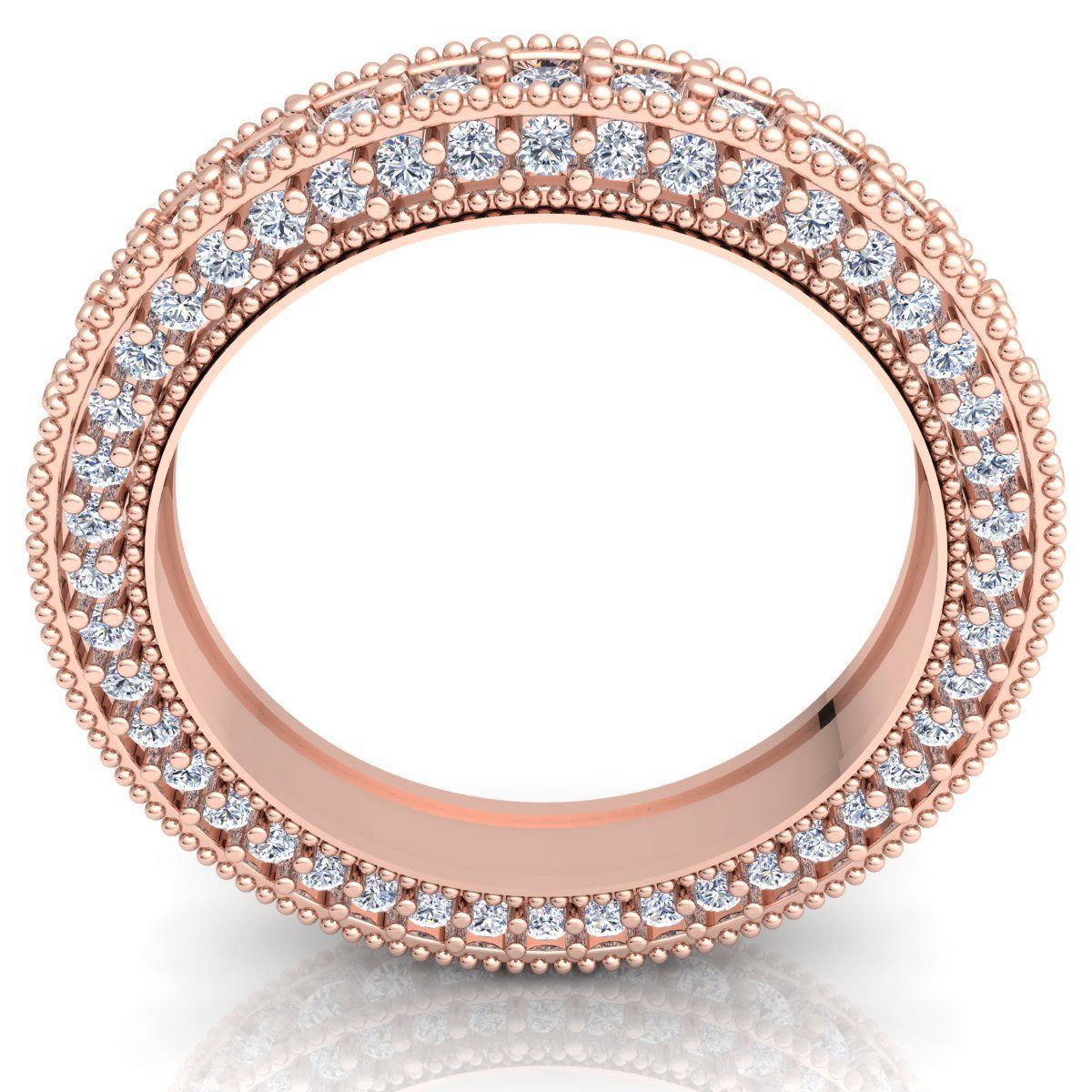 Fancy Diamond Ring 3D print model_4