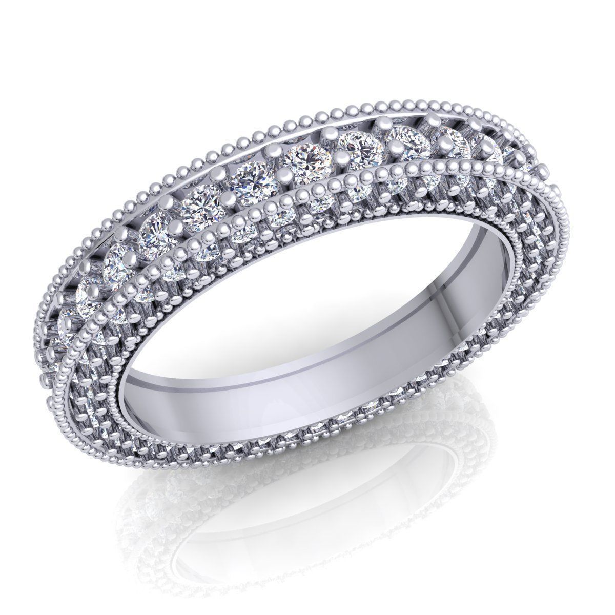 Fancy Diamond Ring 3D print model_2