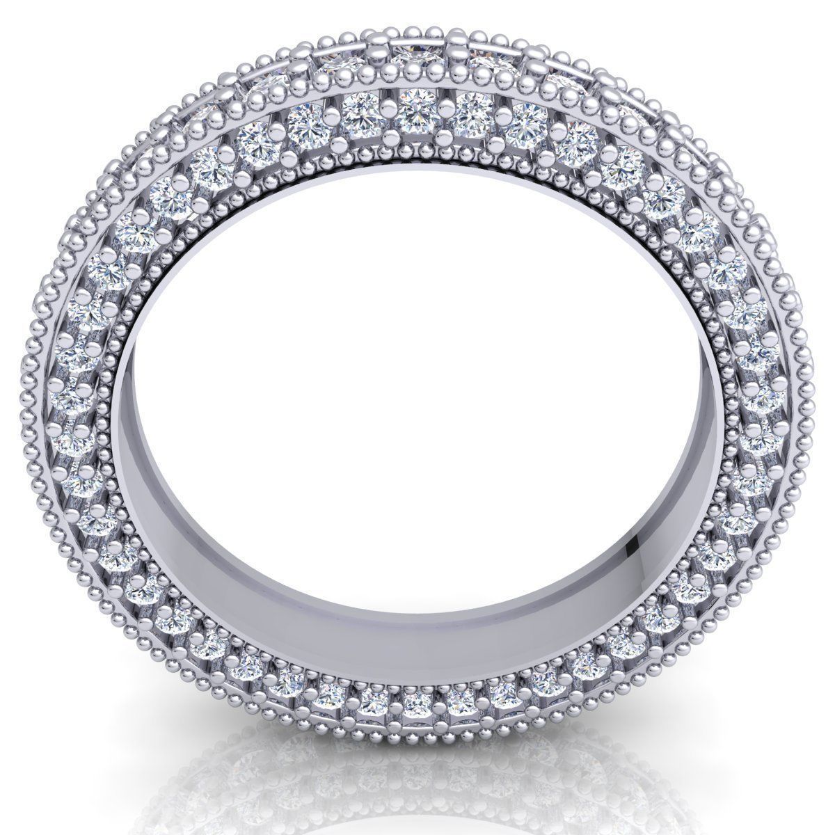 Fancy Diamond Ring 3D print model_5