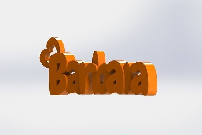 Personalized Keychain - Barbara 3D print model