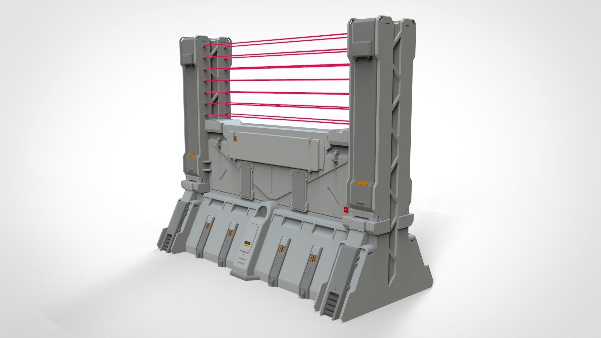 sci-fi Wall 2 3D model_4