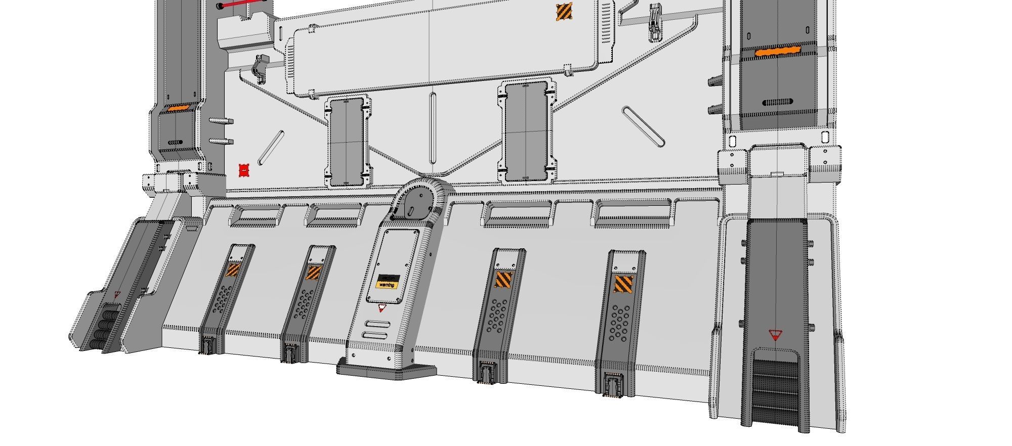 sci-fi Wall 2 3D model_24