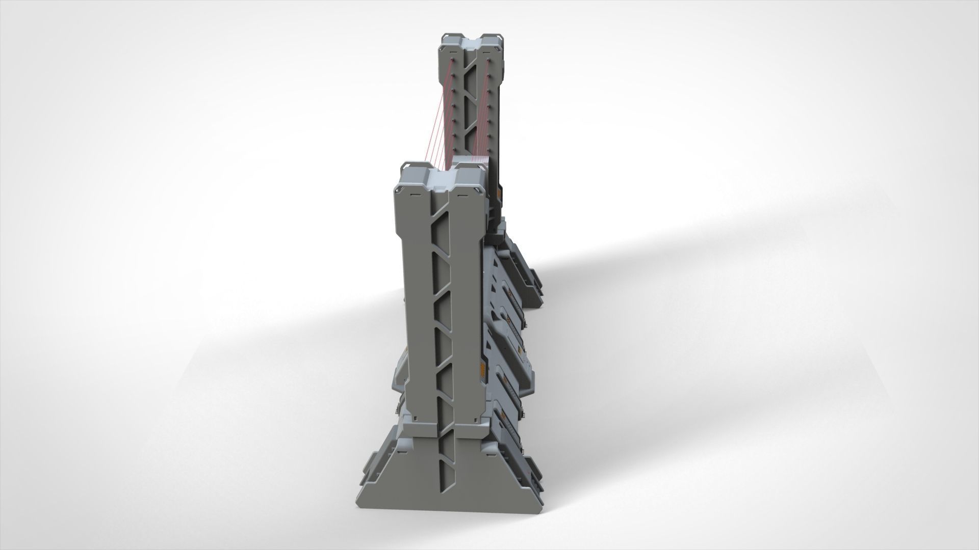 sci-fi Wall 2 3D model_5