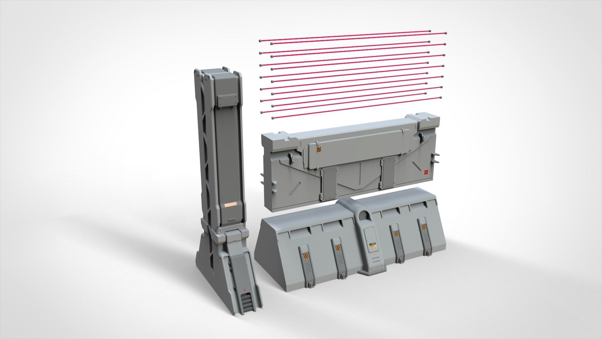 sci-fi Wall 2 3D model_15