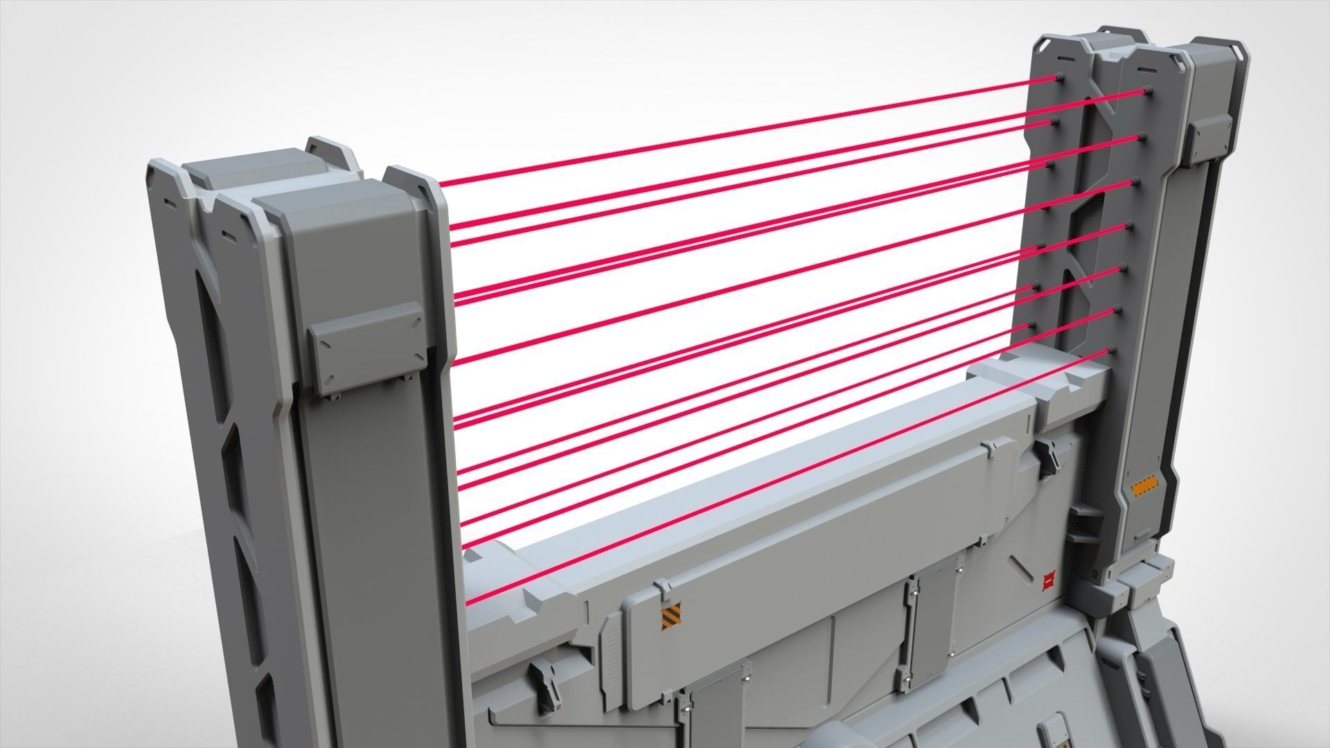 sci-fi Wall 2 3D model_7