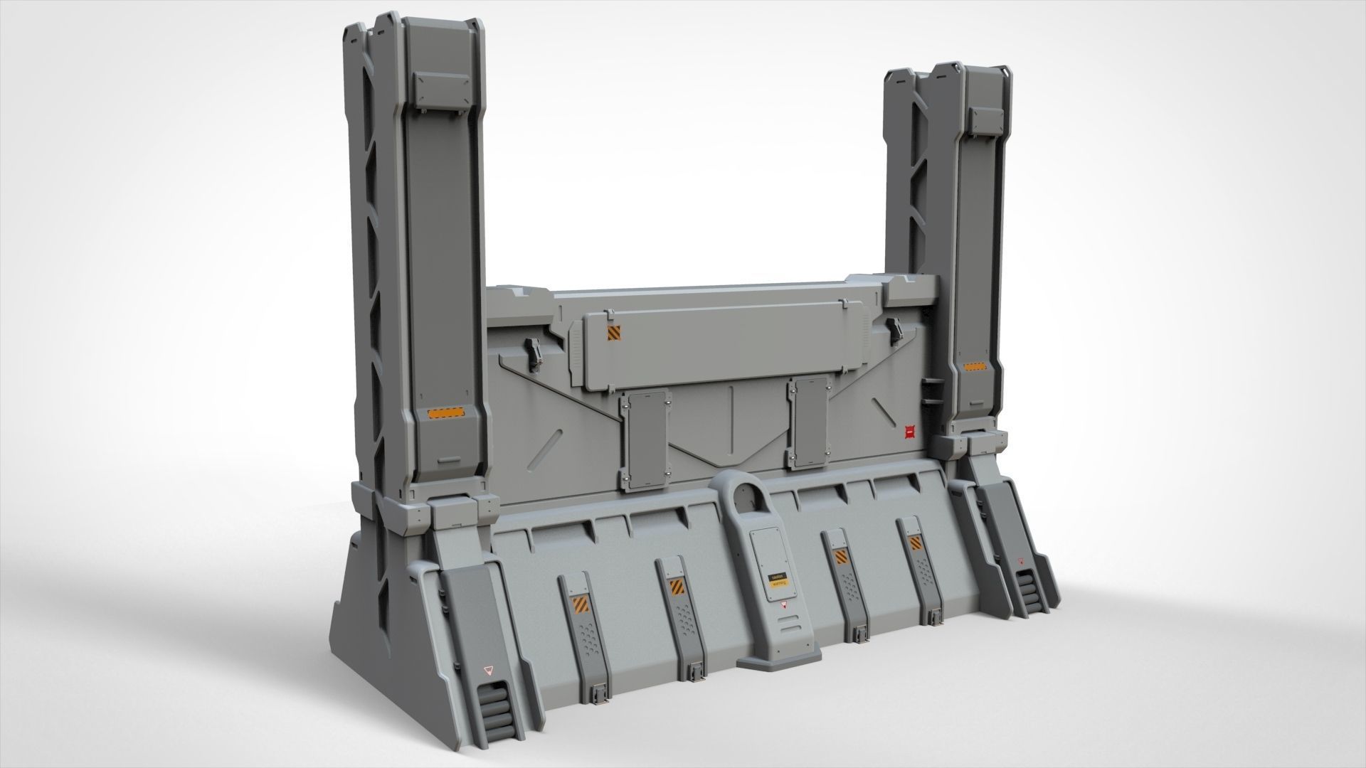 sci-fi Wall 2 3D model_14