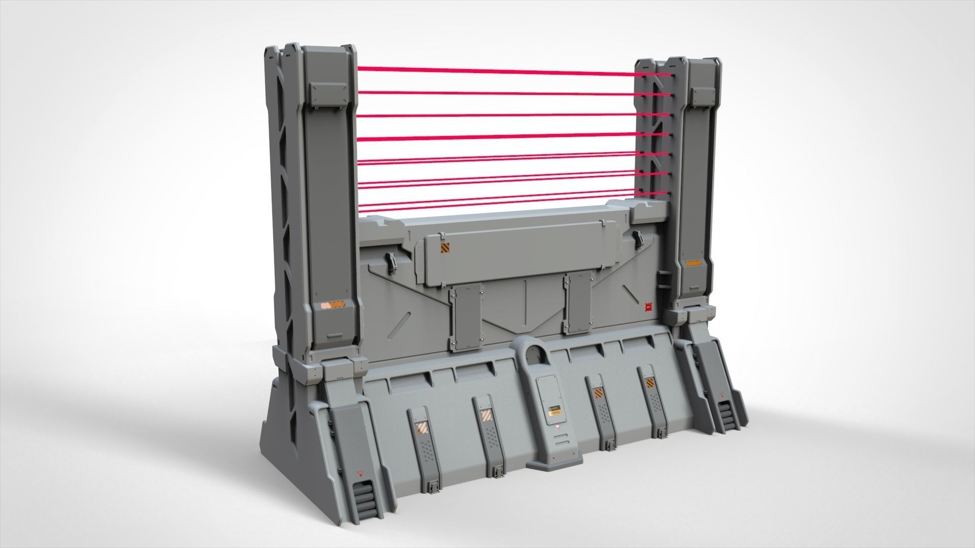 sci-fi Wall 2 3D model_2