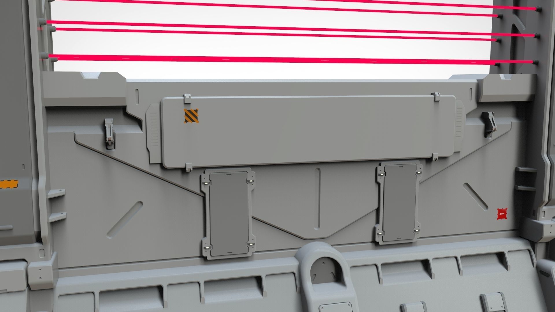 sci-fi Wall 2 3D model_8