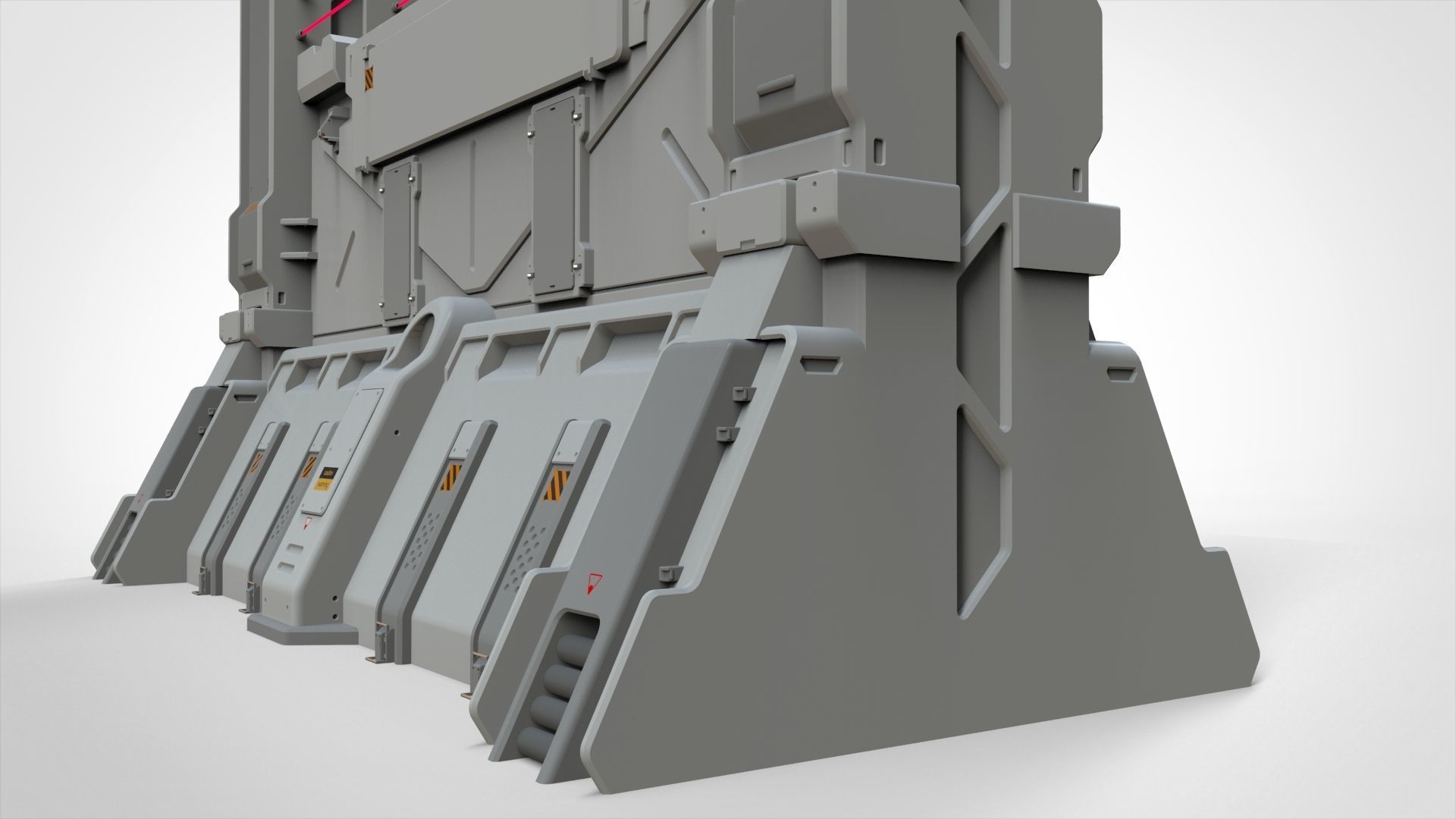 sci-fi Wall 2 3D model_10