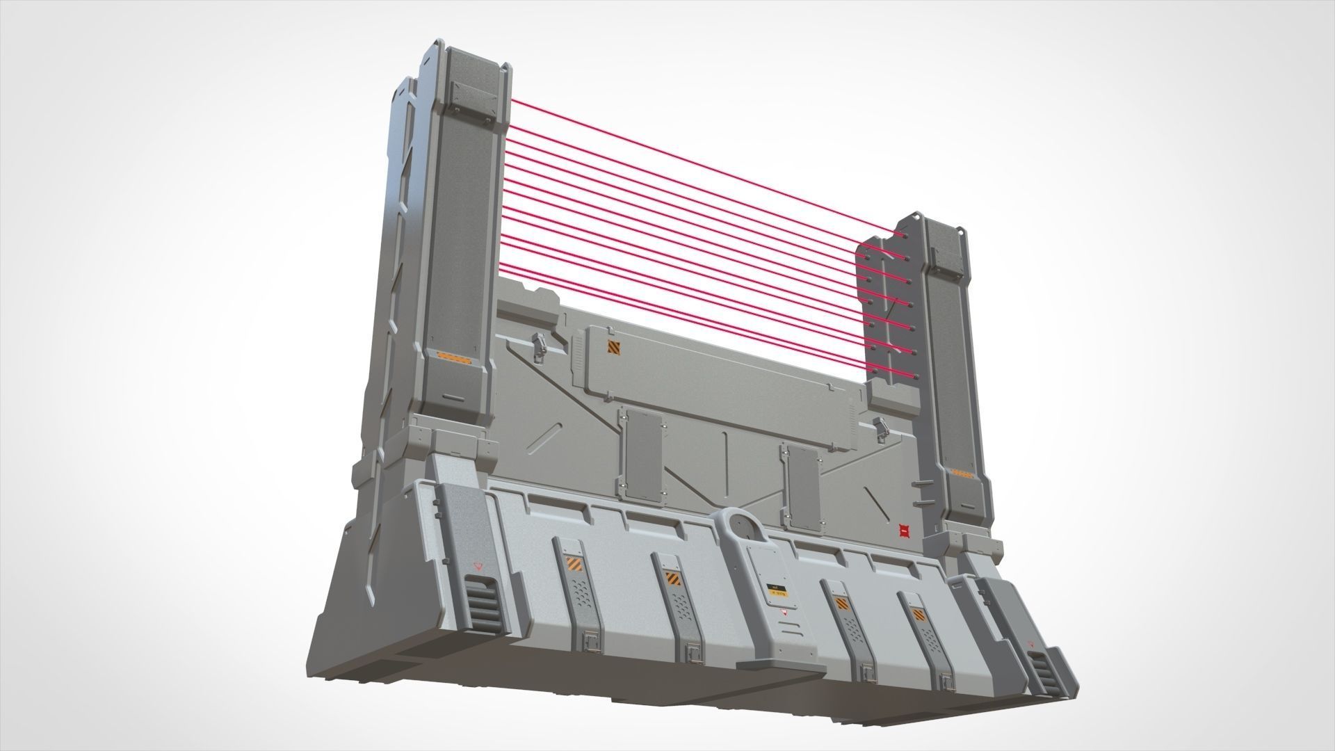 sci-fi Wall 2 3D model_13