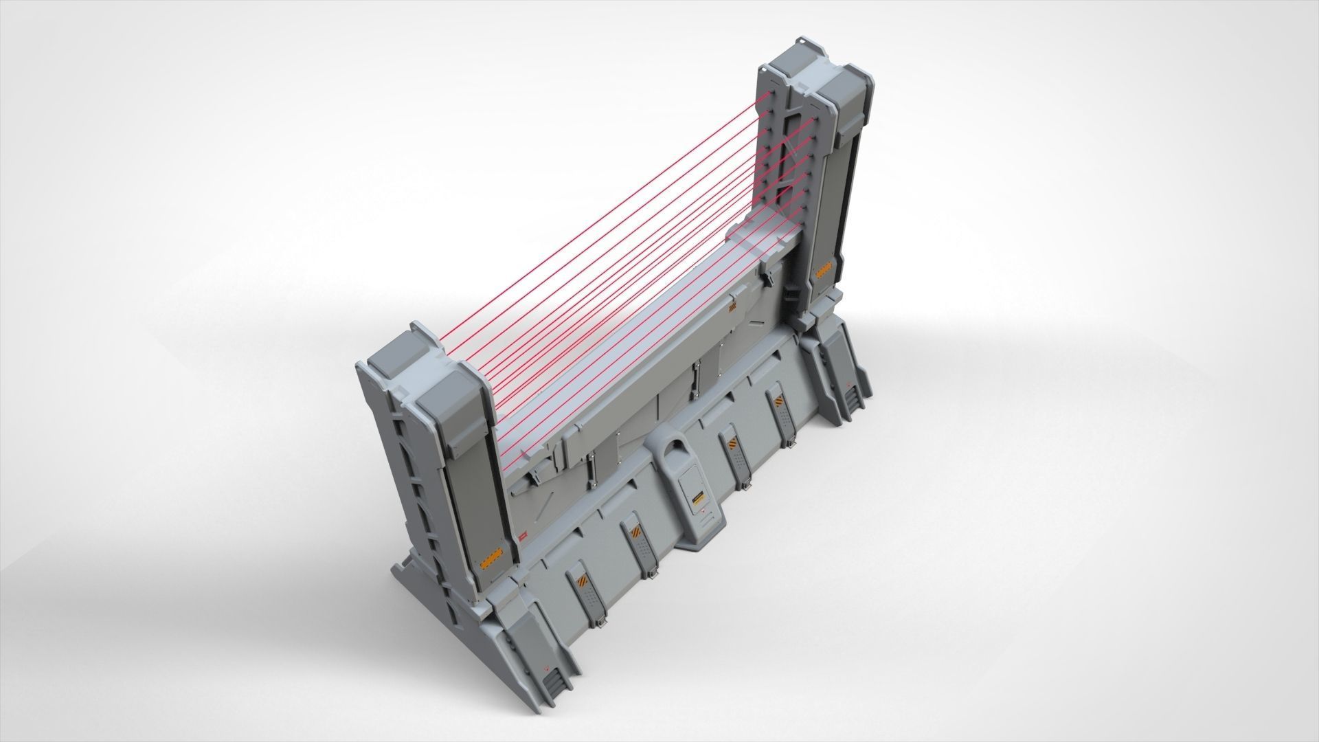 sci-fi Wall 2 3D model_6