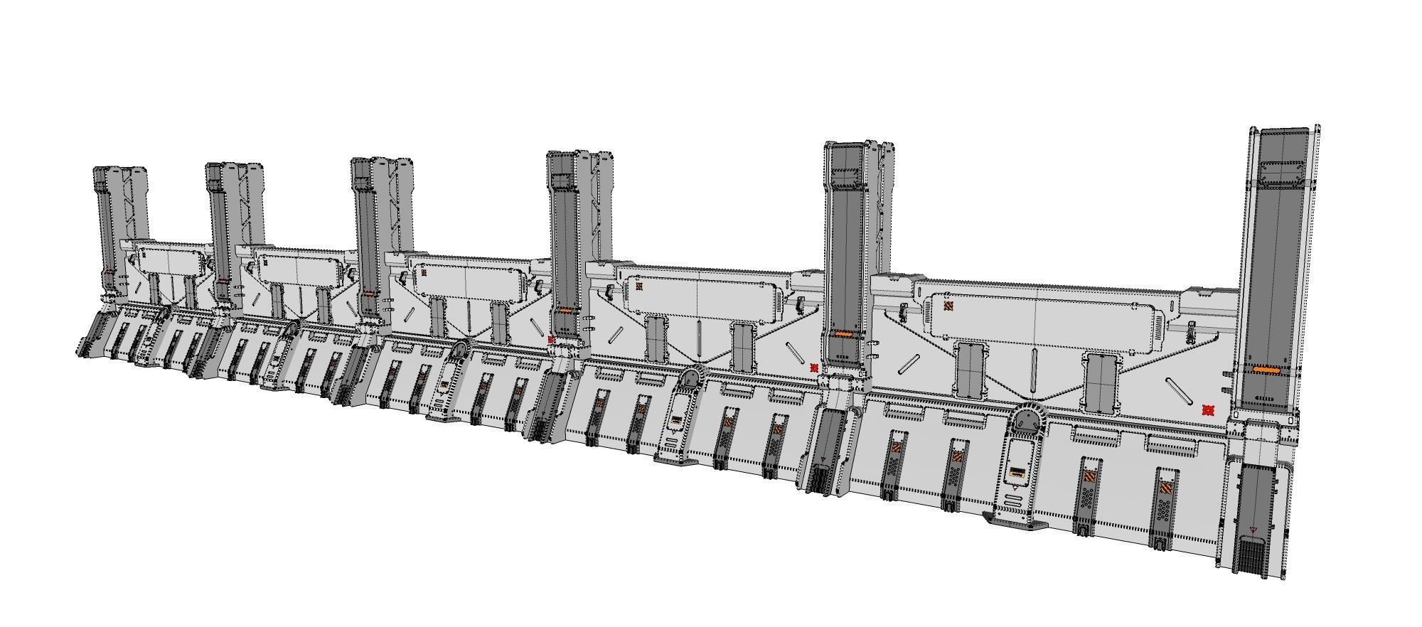 sci-fi Wall 2 3D model_17