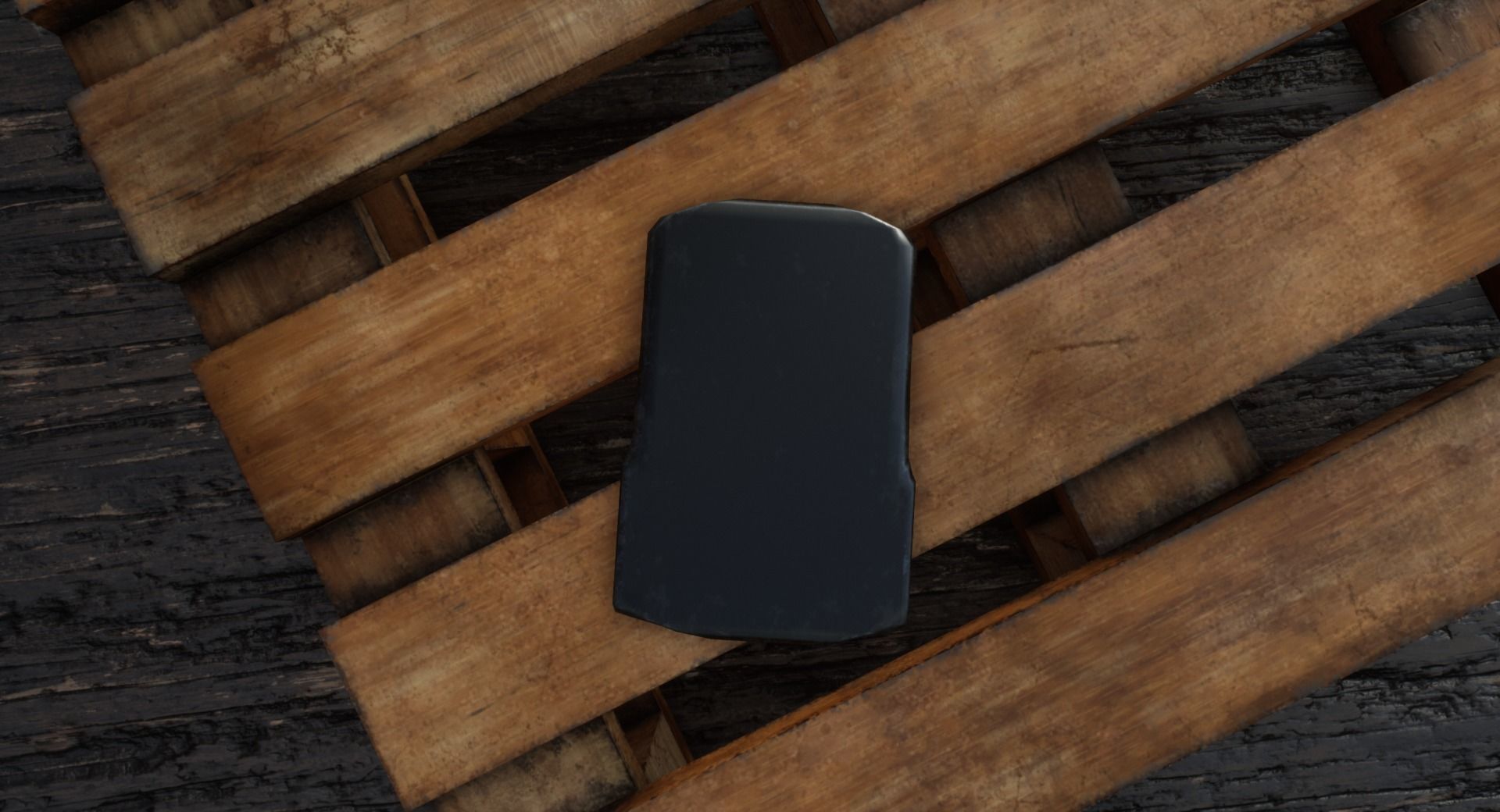 Survival Charger with Batteries Low-poly 3D model_1