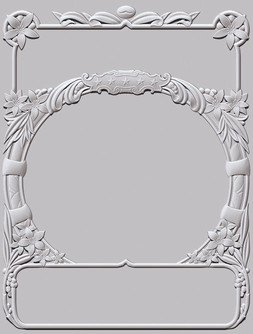 Mirror frame 3d - CNC machine - 3D CNC 3D print model_1