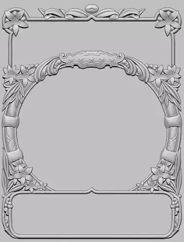 Mirror frame 3d - CNC machine - 3D CNC 3D print model