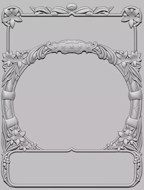 Mirror frame 3d - CNC machine - 3D CNC 3D print model_0