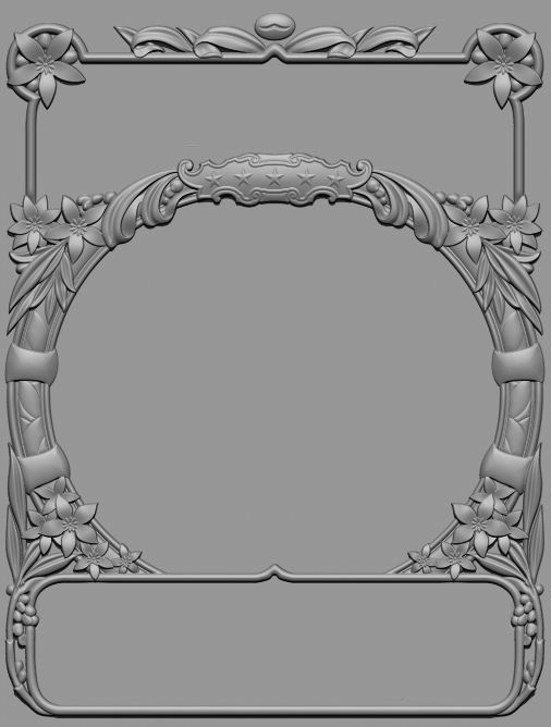 Mirror frame 3d - CNC machine - 3D CNC 3D print model_3