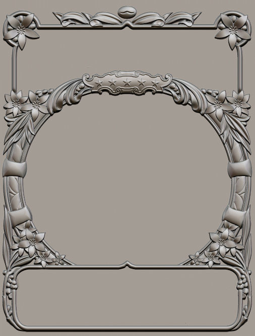 Mirror frame 3d - CNC machine - 3D CNC 3D print model_4
