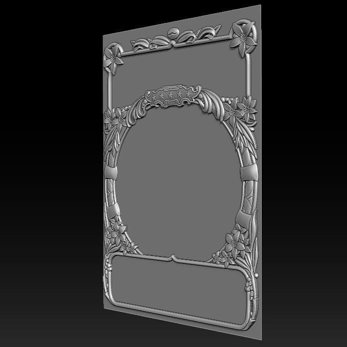 Mirror frame 3d - CNC machine - 3D CNC 3D print model_2
