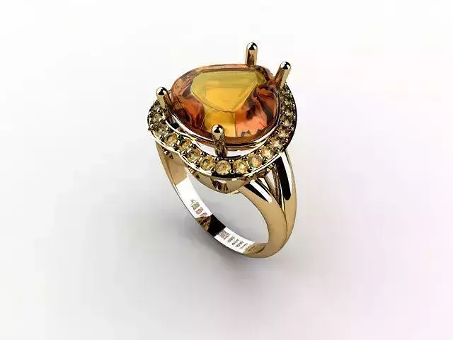 Ring with a stone heart1