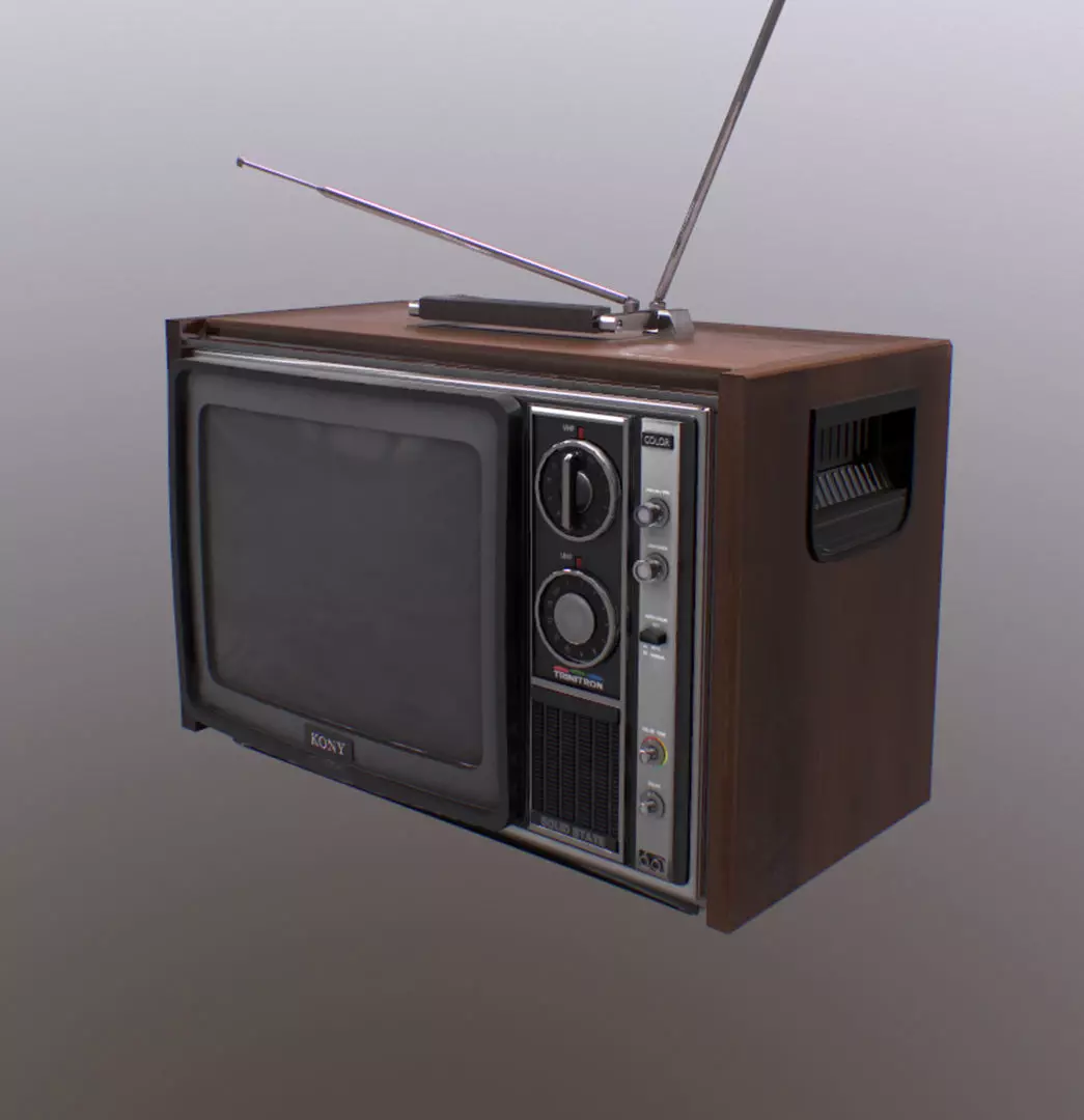 80s Retro Television Low-poly 3D model