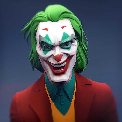 The Joker - Arthur Fleck Fanart Bust for 3D Print 3D print model