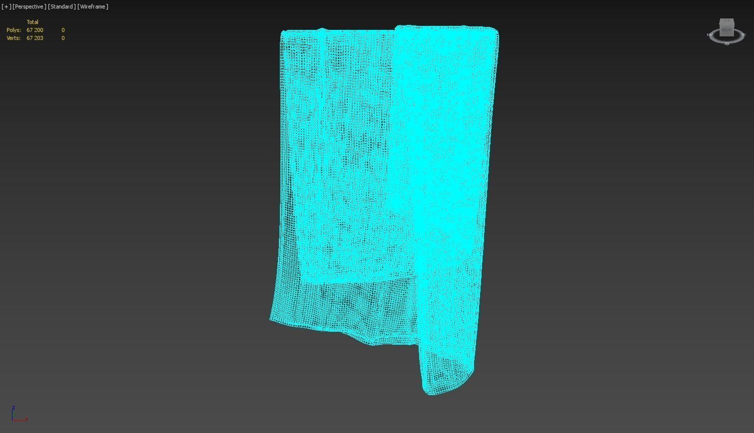 Grey Towel -  3ds Max  3D model_49