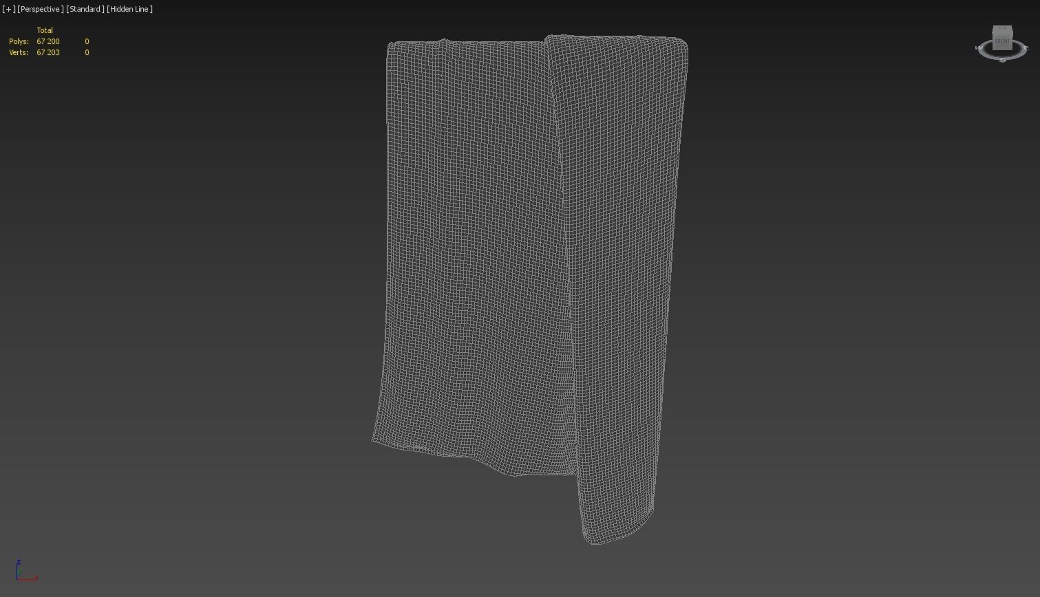 Grey Towel -  3ds Max  3D model_50