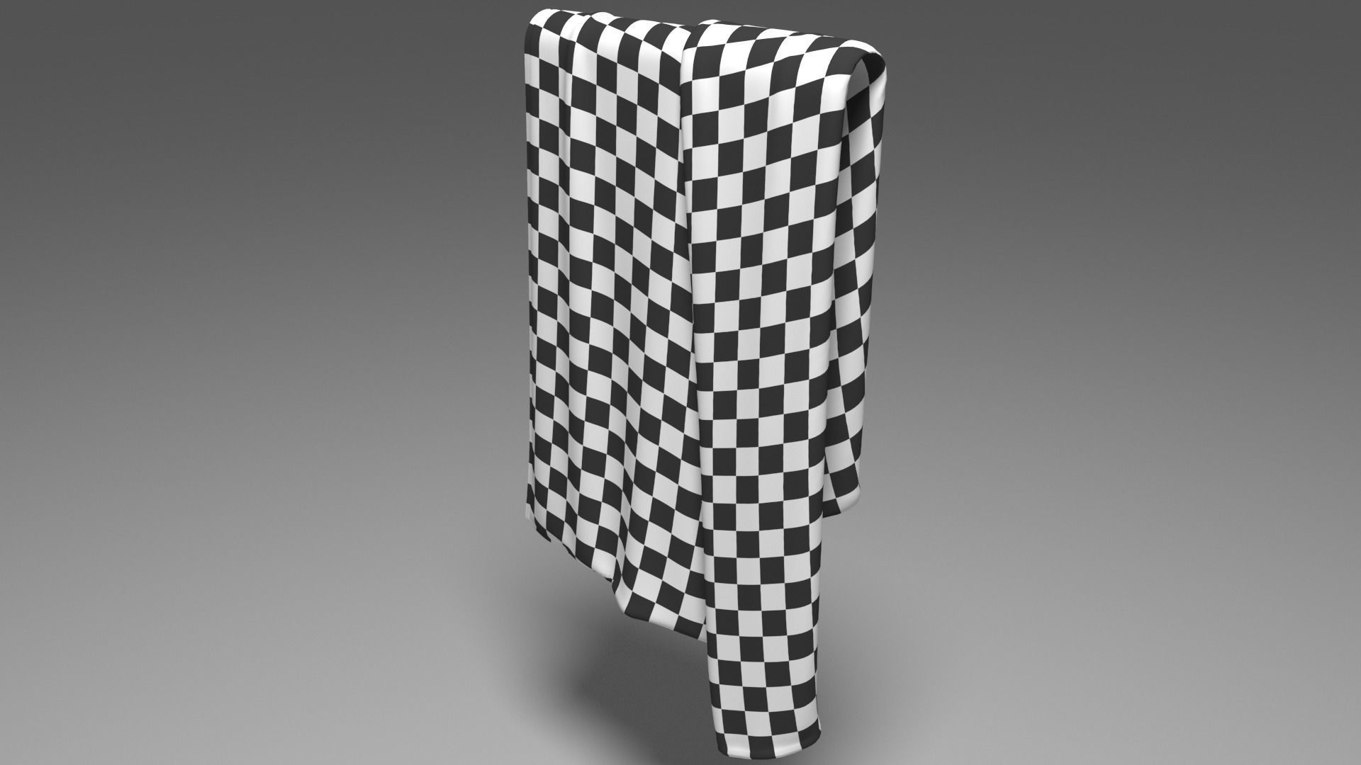 Grey Towel -  3ds Max  3D model_1