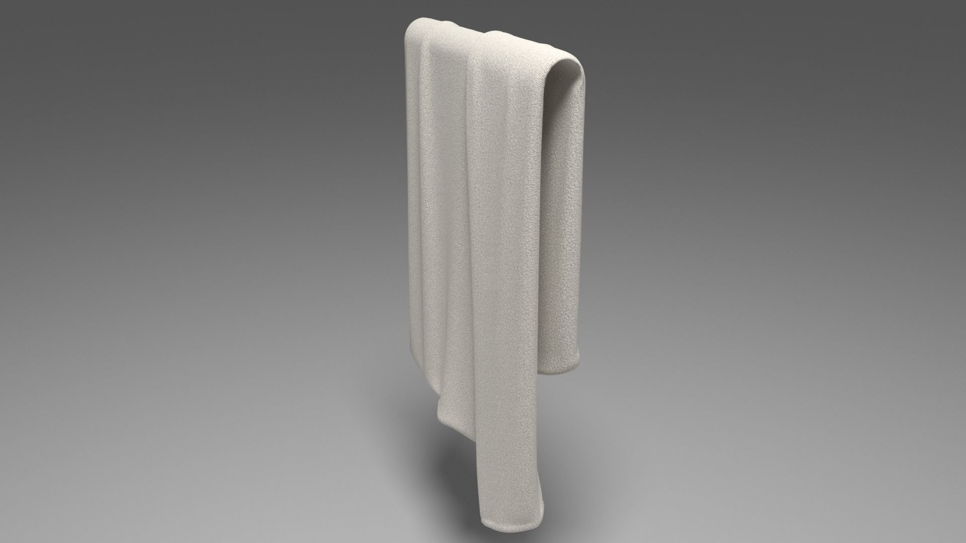 Grey Towel -  3ds Max  3D model_16