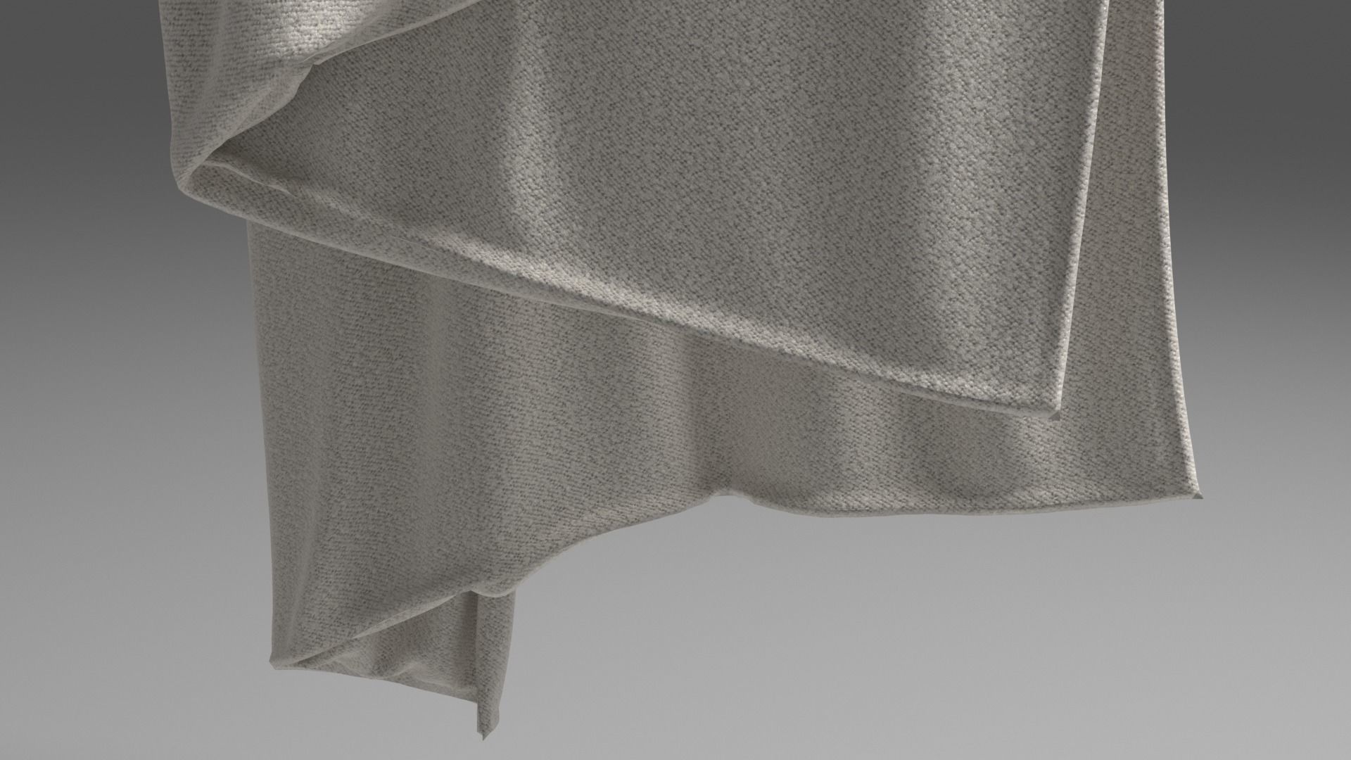 Grey Towel -  3ds Max  3D model_8