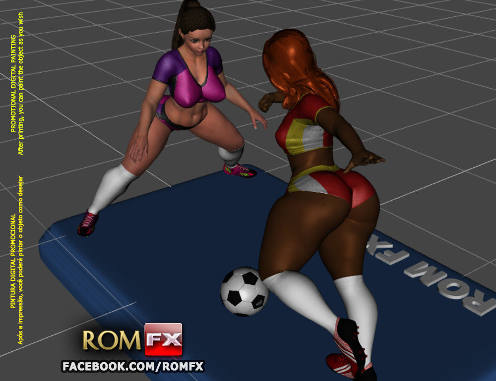 Soccer Girls - World Cup - Printable Diorama 3D print model_8