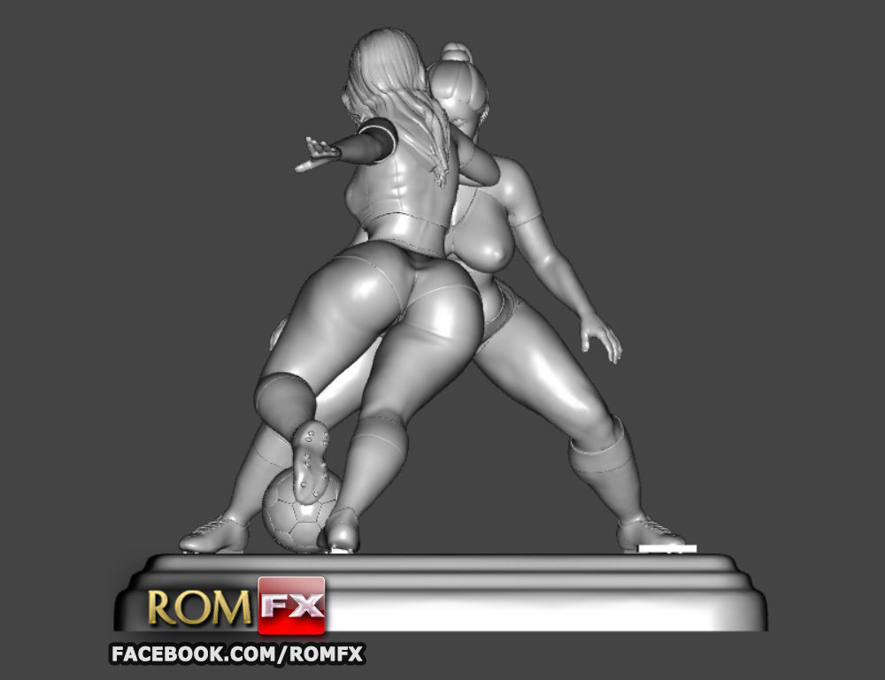 Soccer Girls - World Cup - Printable Diorama 3D print model_16