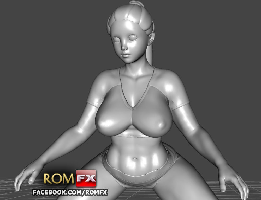 Soccer Girls - World Cup - Printable Diorama 3D print model_3