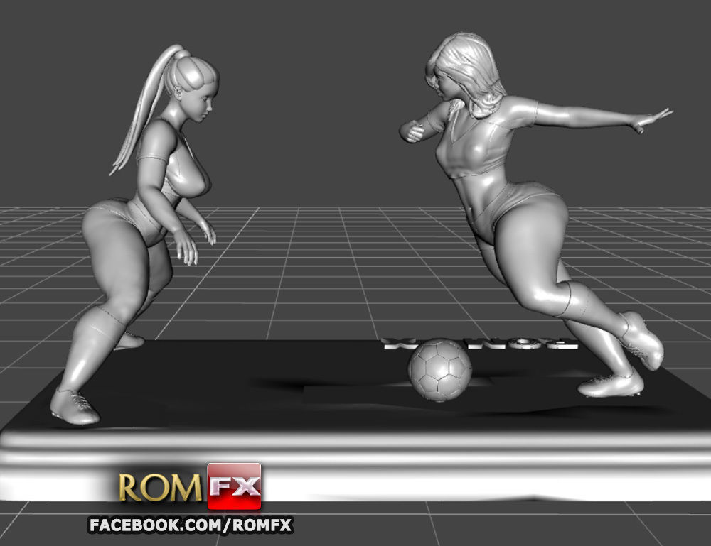 Soccer Girls - World Cup - Printable Diorama 3D print model_6
