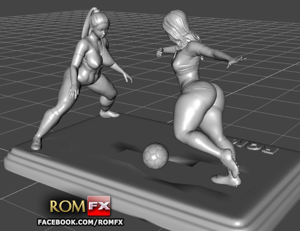 Soccer Girls - World Cup - Printable Diorama 3D print model_22