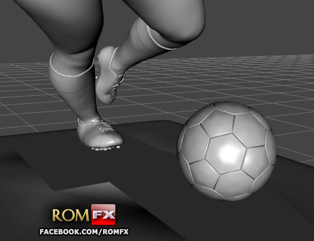 Soccer Girls - World Cup - Printable Diorama 3D print model_34