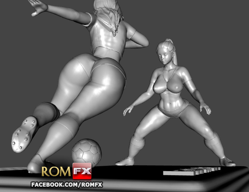 Soccer Girls - World Cup - Printable Diorama 3D print model_17