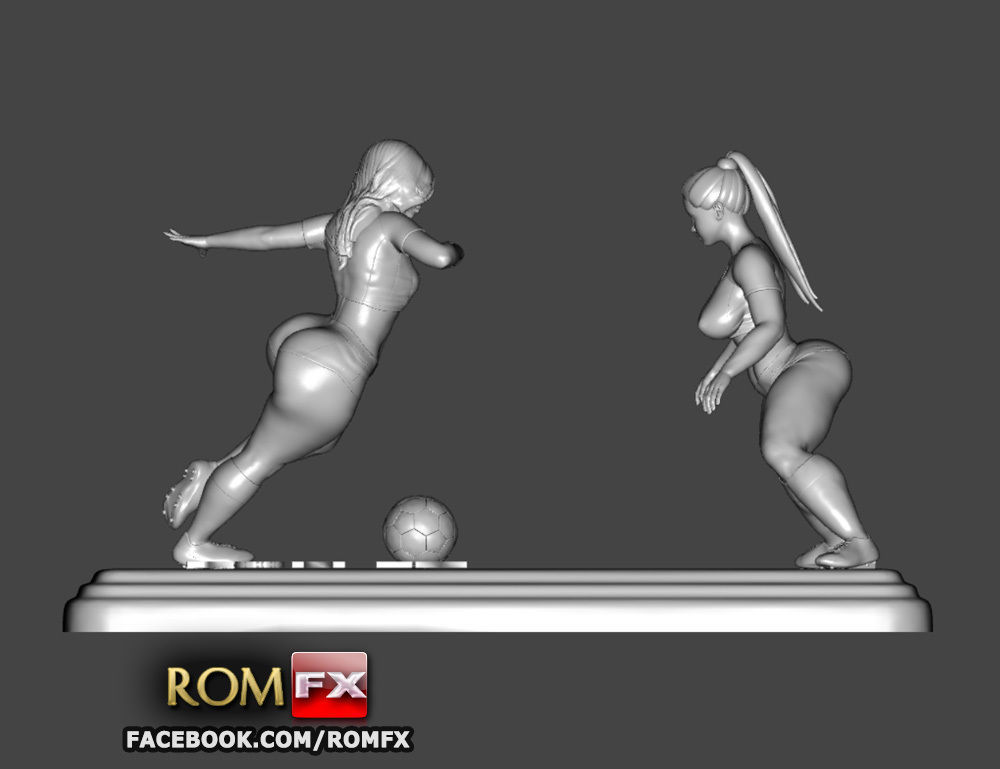 Soccer Girls - World Cup - Printable Diorama 3D print model_15
