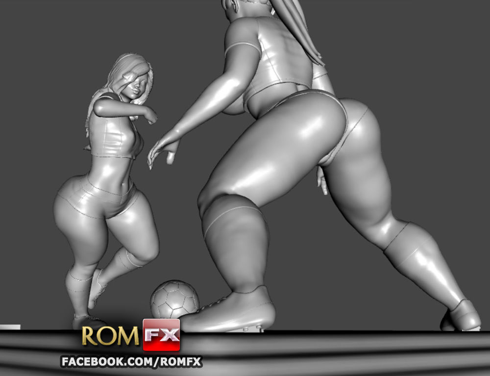 Soccer Girls - World Cup - Printable Diorama 3D print model_20