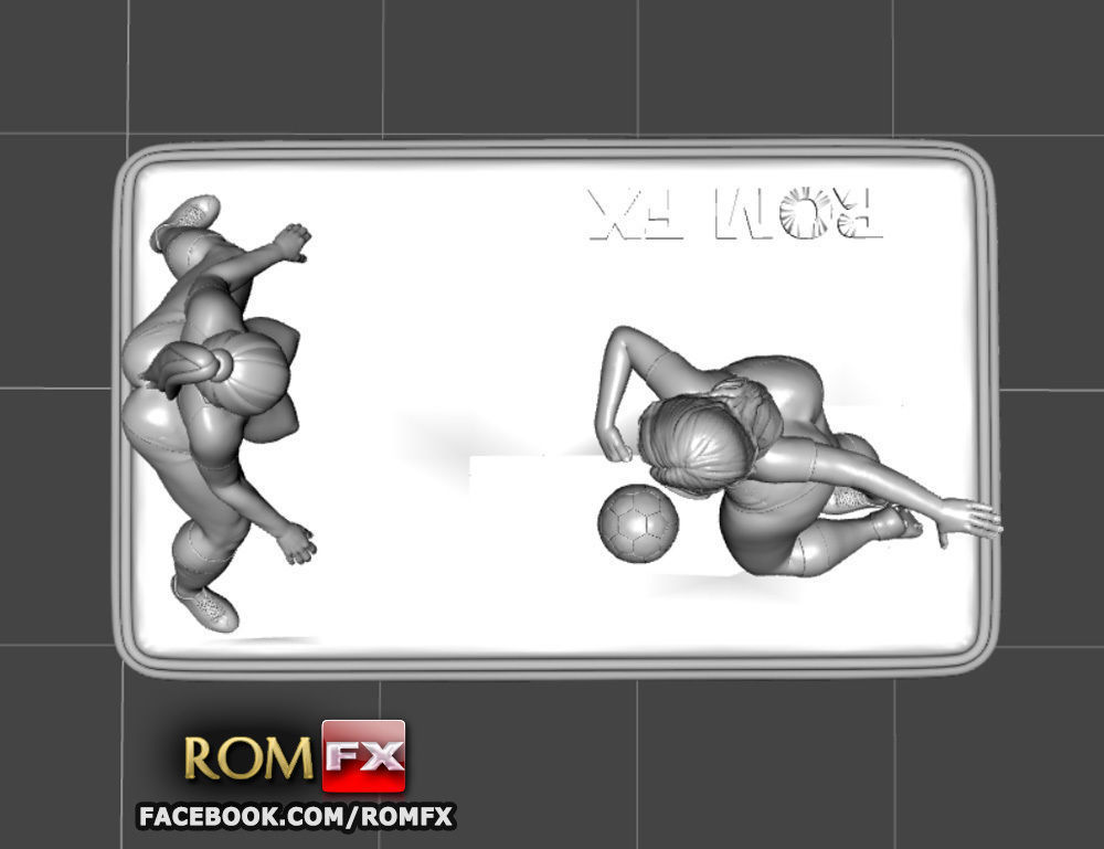 Soccer Girls - World Cup - Printable Diorama 3D print model_31