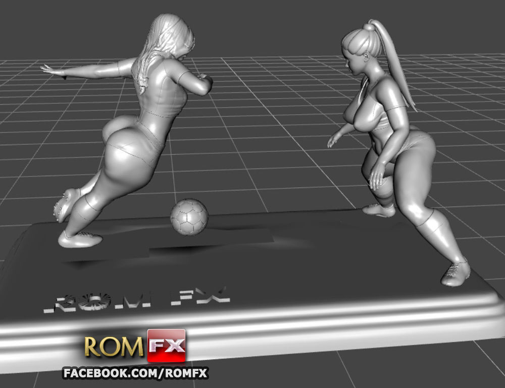 Soccer Girls - World Cup - Printable Diorama 3D print model_25
