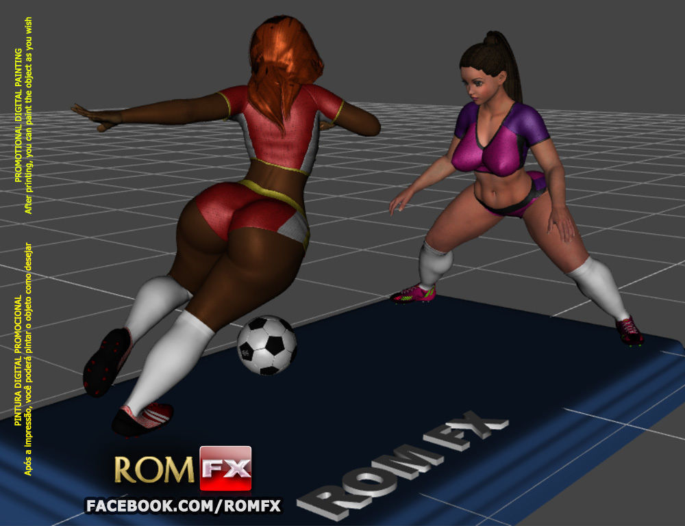 Soccer Girls - World Cup - Printable Diorama 3D print model_7